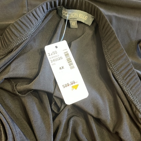 4X Addition Elle black stretchy high-low maxi halter dress with sparkly detail - Picture 5 of 6